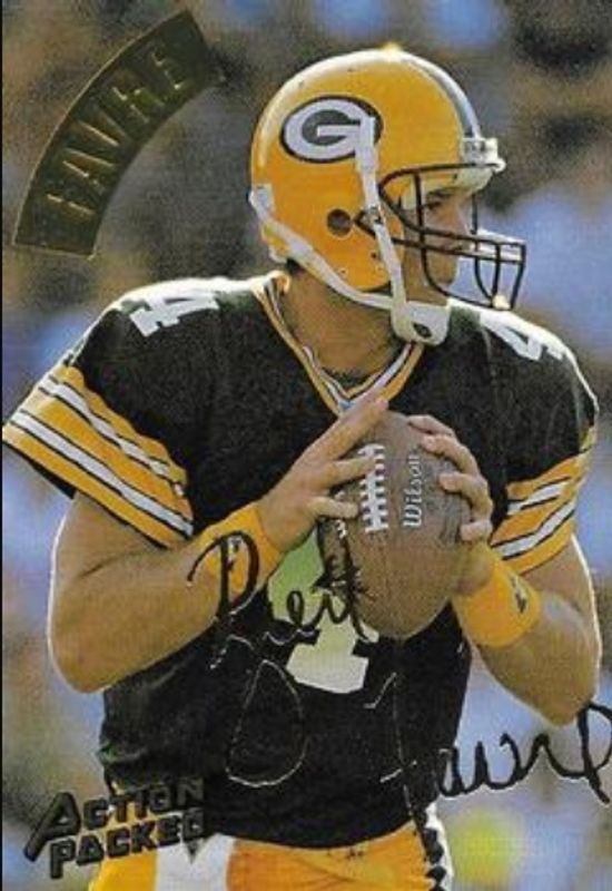 Brett Favre 1994 Action Packed #34 Gold Signatures RAW