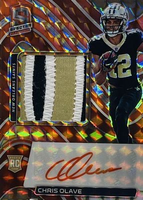 2022 Spectra #206 Rookie Patch Auto - Neon Orange /15