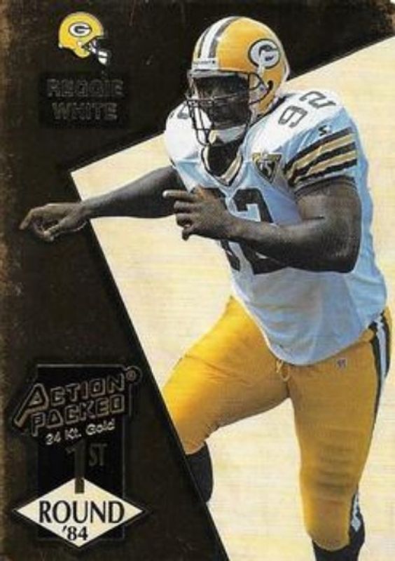 Reggie White 1993 Action Packed #72G 24K Gold RAW