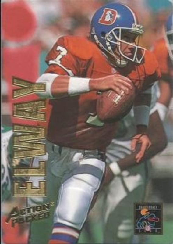 John Elway 1993 Action Packed #3B Quarterback Club - Braille RAW