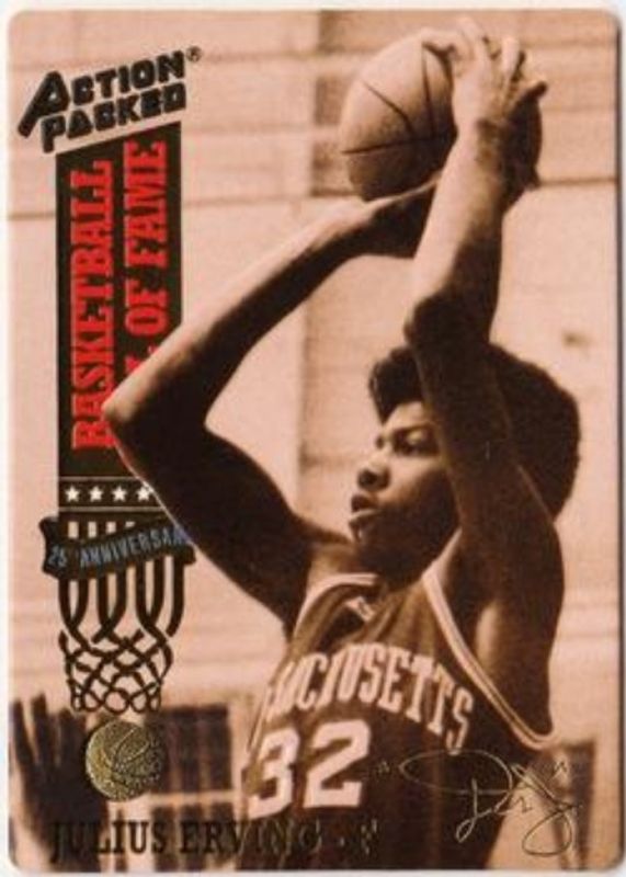 Julius Erving 1993 Action Packed Hall of Fame #68 Base RAW