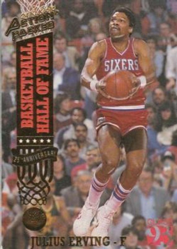 Julius Erving 1993 Action Packed Hall of Fame #50G 24K Gold /2500 RAW