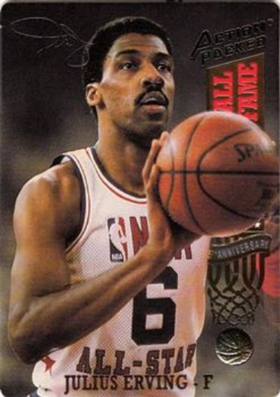 Julius Erving 1993 Action Packed Hall of Fame #71 Base RAW
