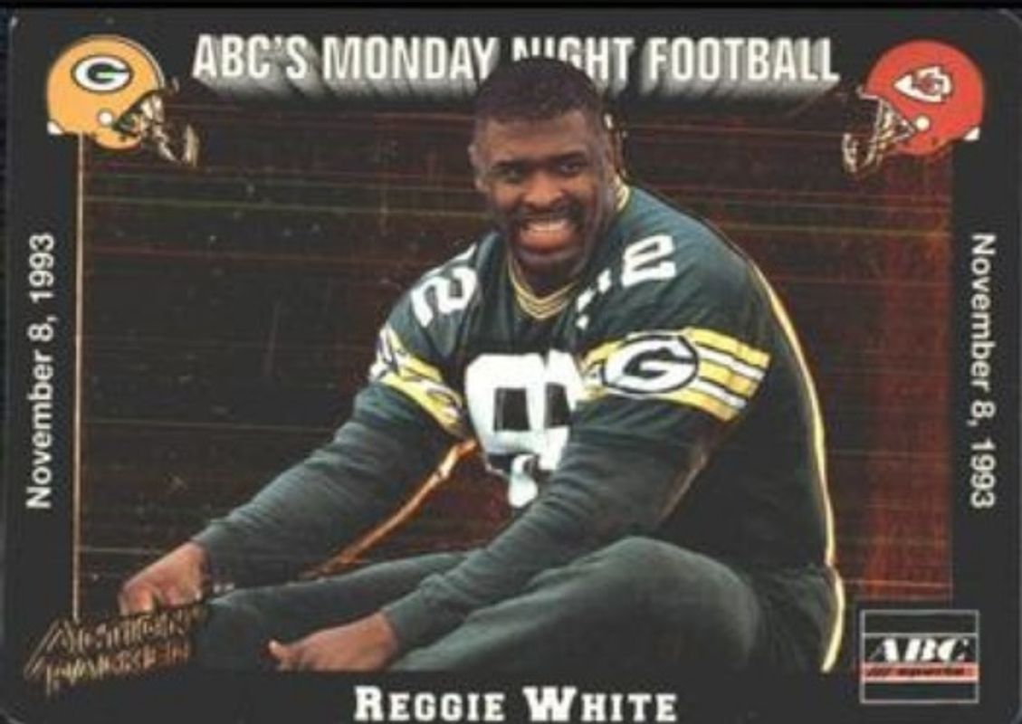 Reggie White 1993 Action Packed Monday Night #40 Base RAW