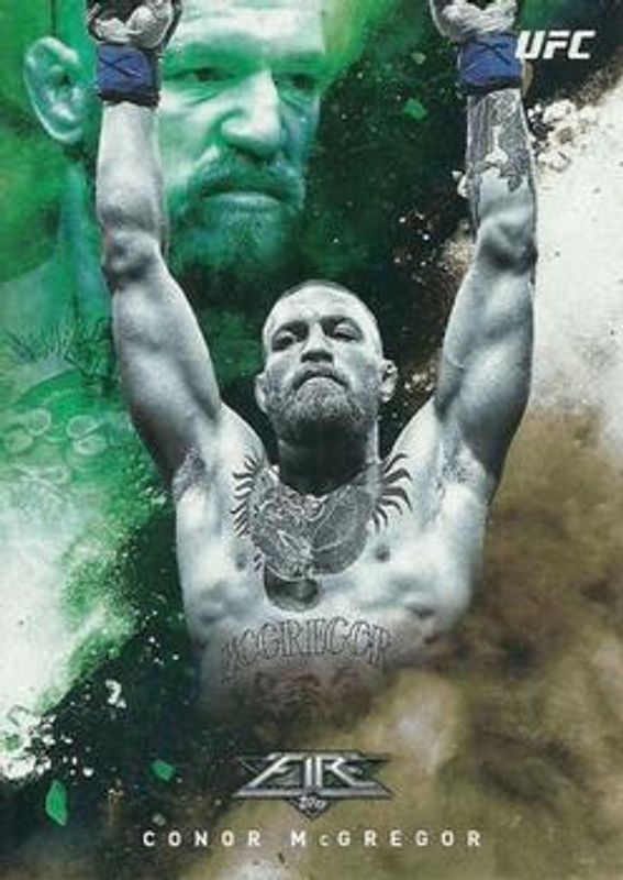 Conor McGregor 2017 Topps Fire UFC #F-2 Fired Up RAW