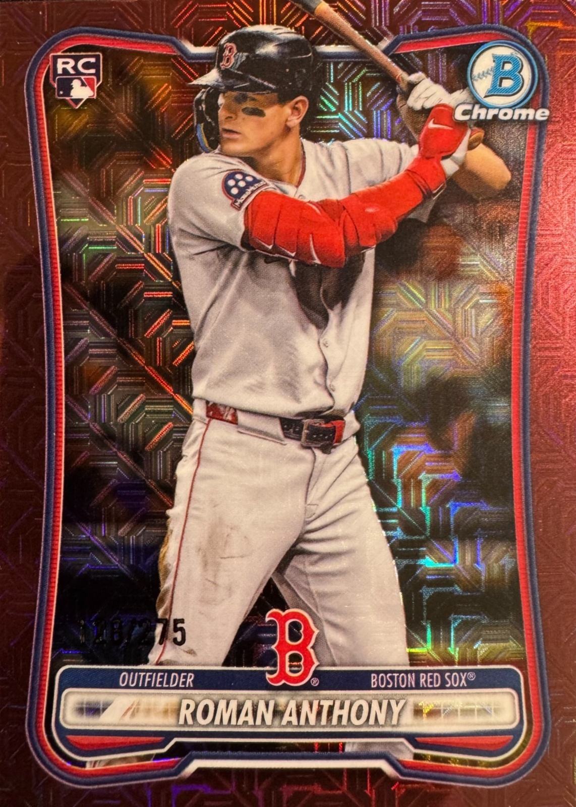 Roman Anthony 2026 Bowman Mega Box #18 Chrome - Burgundy Mojo