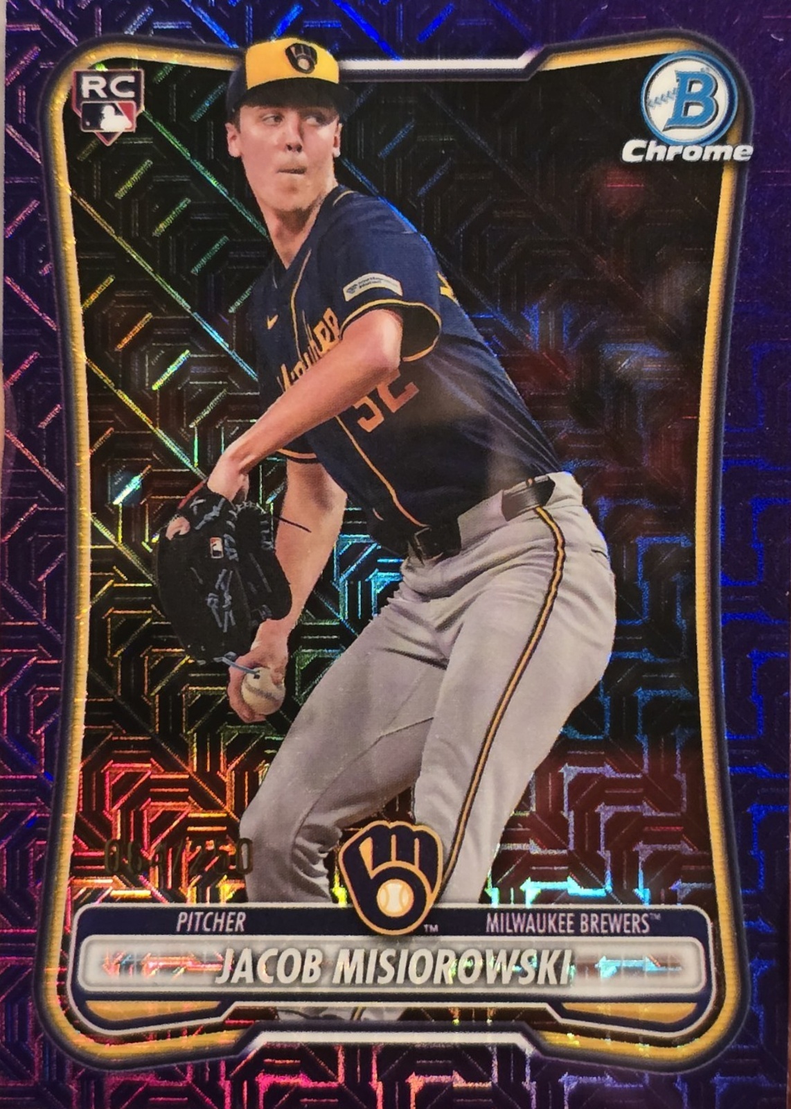 Jacob Misiorowski 2026 Bowman Mega Box #35 Chrome - Purple Mojo ...