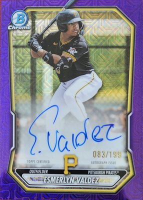 2026 Bowman Mega Box #BMA-EV Chrome Prospect Auto - Purple Mojo Refractor /199