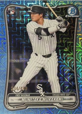 2026 Bowman Mega Box #9 Chrome - Sky Blue Mojo Refractor /499