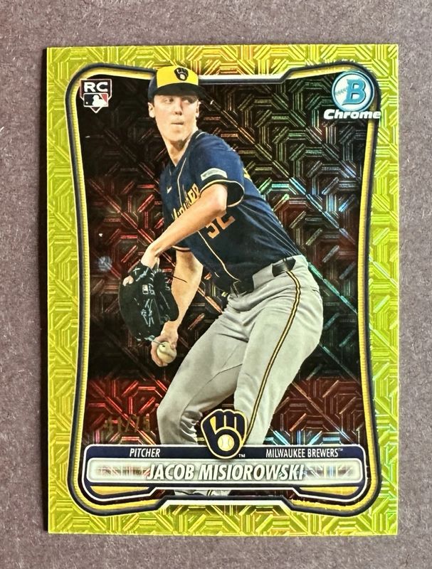 Jacob Misiorowski 2026 Bowman Mega Box #35 Chrome - Yellow Mojo ...