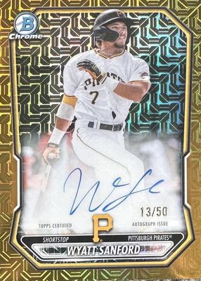 2026 Bowman Mega Box #BMA-WS Chrome Prospect Auto - Gold Mojo Refractor /50