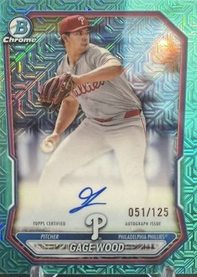 2026 Bowman Mega Box #BMA-GW Chrome Prospect Auto - Aqua Mojo Refractor /125