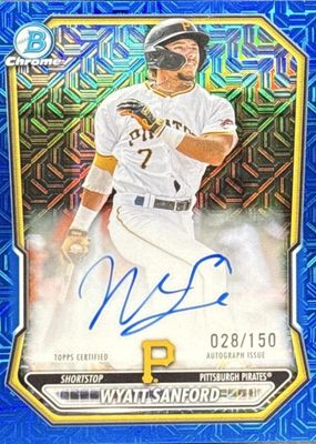 2026 Bowman Mega Box #BMA-WS Chrome Prospect Auto - Blue Mojo Refractor /150