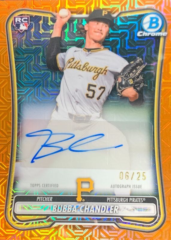 2026 Bowman Mega Box #RMA-BC Chrome Rookie Auto - Orange Mojo Refractor /25