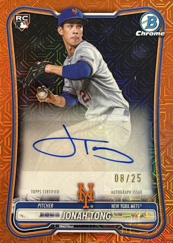 2026 Bowman Mega Box #RMA-JT Chrome Rookie Auto - Orange Mojo Refractor /25