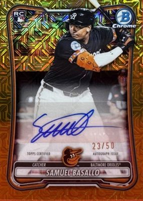 2026 Bowman Mega Box #RMA-SB Chrome Rookie Auto - Gold Mojo Refractor /50