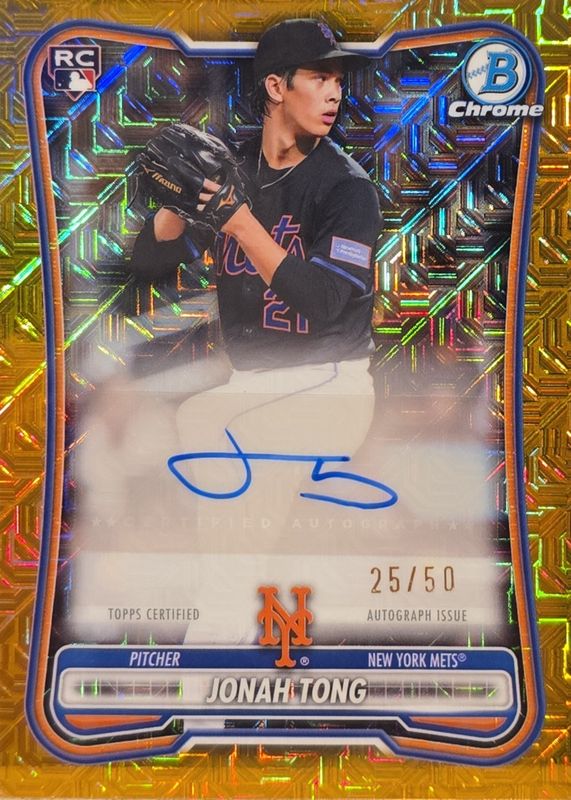 2026 Bowman Mega Box #RMA-JT Chrome Rookie Auto - Gold Mojo Refractor /50
