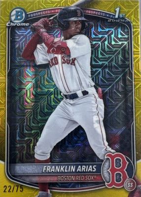 2025 Bowman Mega Box #BCP-67 Chrome Prospects - Yellow Refractor /75 (1st)