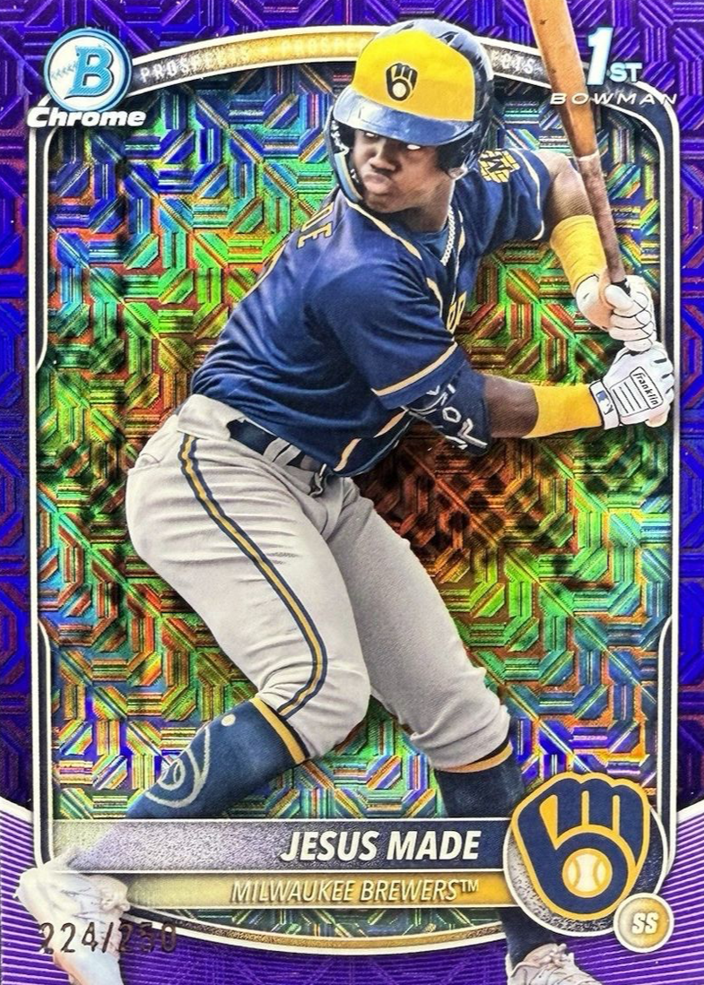 Jesus Made 2025 Bowman Mega Box #BCP-50 Chrome Prospects - Purple