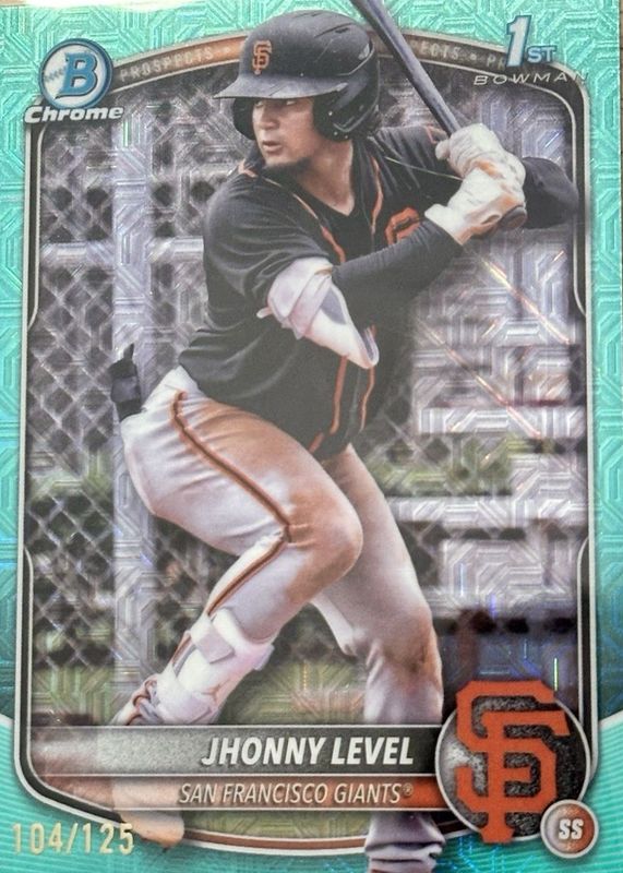 2025 Bowman Mega Box #BCP-147 Chrome Prospects - Aqua Refractor /125 (1st)