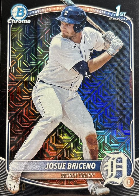 Josue Briceno 2025 Bowman Mega Box #BCP-13 Chrome Prospects - Black Refractor /10 (1st) RAW