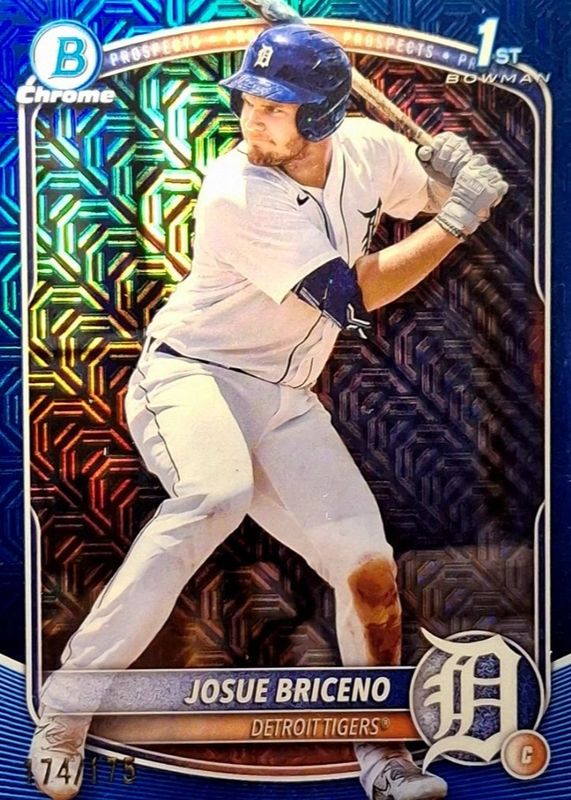Josue Briceno 2025 Bowman Mega Box #BCP-13 Chrome Prospects - Navy Refractor /175 (1st) RAW
