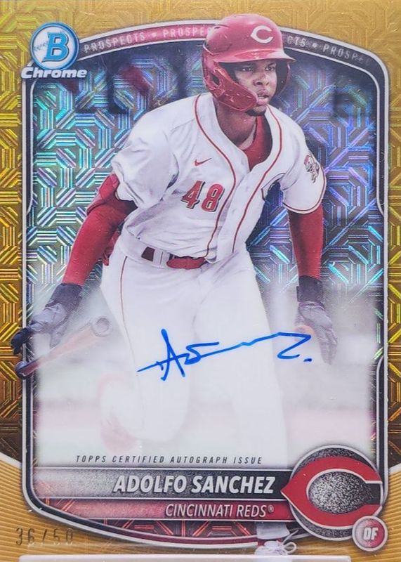 2025 Bowman Mega Box #BMA-ASA Chrome Prospect Auto - Gold Refractor /50
