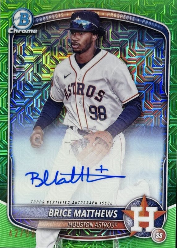 2025 Bowman Mega Box #BMA-BMA Chrome Prospect Auto - Green Refractor /99
