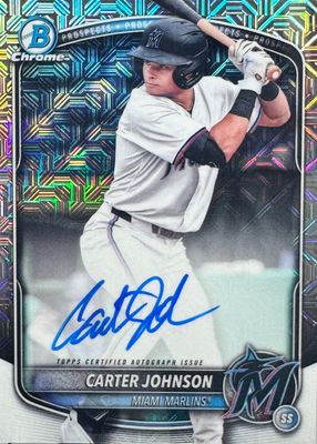2025 Bowman Mega Box #BMA-CJ Chrome Prospect Auto