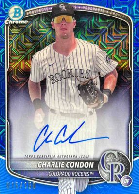 2025 Bowman Mega Box #BMA-CC Chrome Prospect Auto - Blue Refractor /150