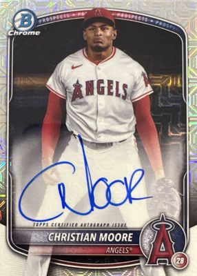 Christian Moore 2025 Bowman #CPA-CMO Chrome Prospect Auto