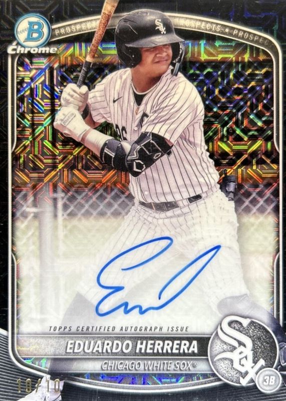 2025 Bowman Mega Box #BMA-EH Chrome Prospect Auto - Black Refractor /10