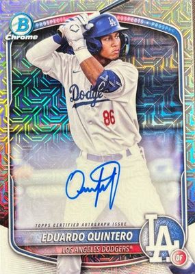 2025 Bowman Mega Box #BMA-EQ Chrome Prospect Auto