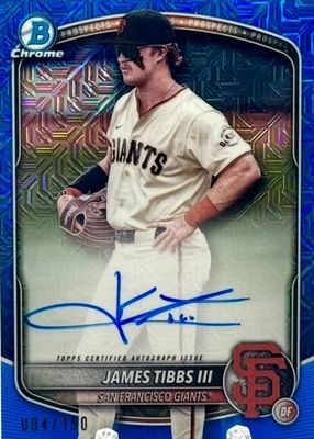 2025 Bowman Mega Box #BMA-JT Chrome Prospect Auto - Blue Refractor /150