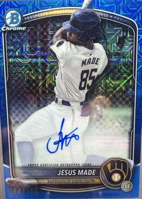 2025 Bowman Mega Box #BMA-JM Chrome Prospect Auto - Blue Refractor /150