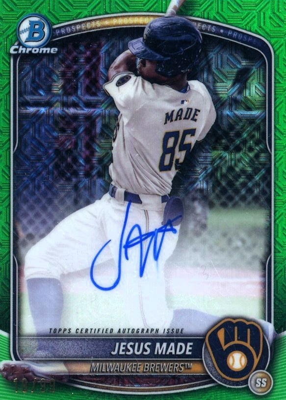 Jesus Made 2025 Bowman Mega Box #BMA-JM Chrome Prospect Auto 