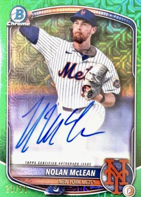 2025 Bowman Mega Box #BMA-NM Chrome Prospect Auto - Green Refractor /99