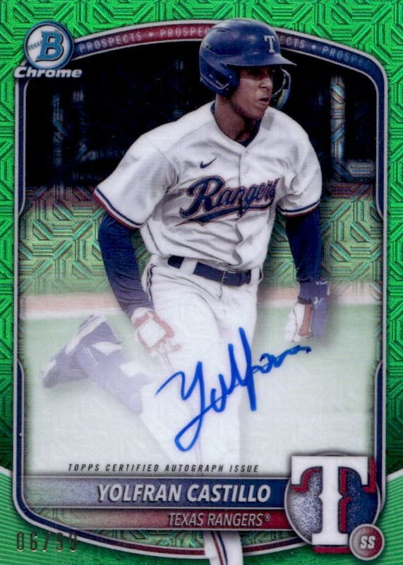 2025 Bowman Mega Box #BMA-YC Chrome Prospect Auto - Green Refractor /99