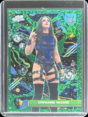 2026 Topps Cosmic Chrome WWE #3 Green Space Dust Refractor /75