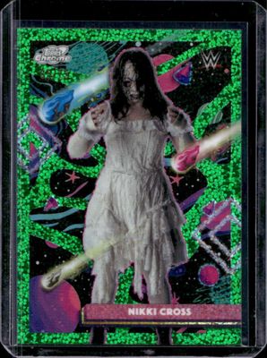 2026 Topps Cosmic Chrome WWE #62 Green Space Dust Refractor /75
