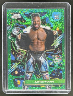 2026 Topps Cosmic Chrome WWE #35 Green Space Dust Refractor /75