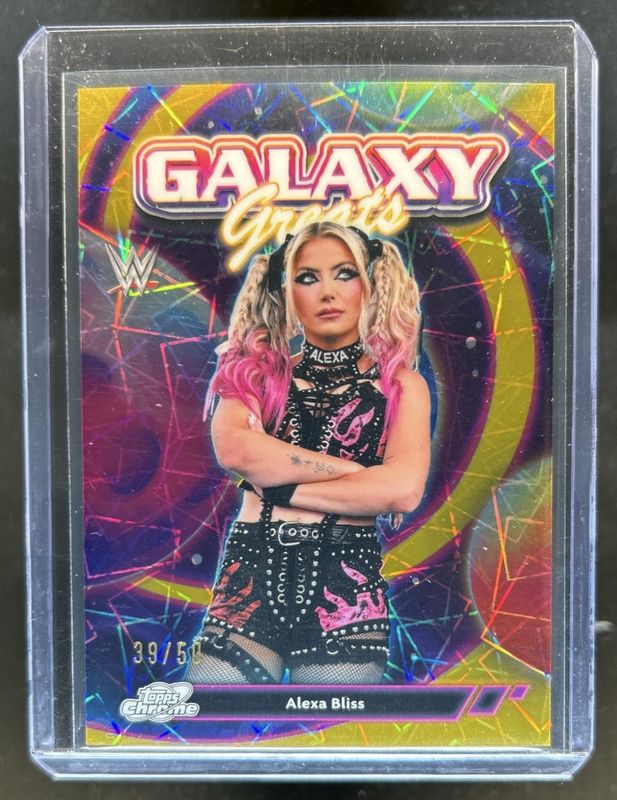 2026 Topps Cosmic Chrome WWE #GG-2 Galaxy Greats - Gold Interstellar Refractor /50