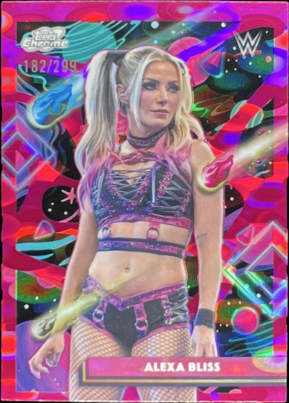 2026 Topps Cosmic Chrome WWE #150 Magenta Cosmos Refractor /299