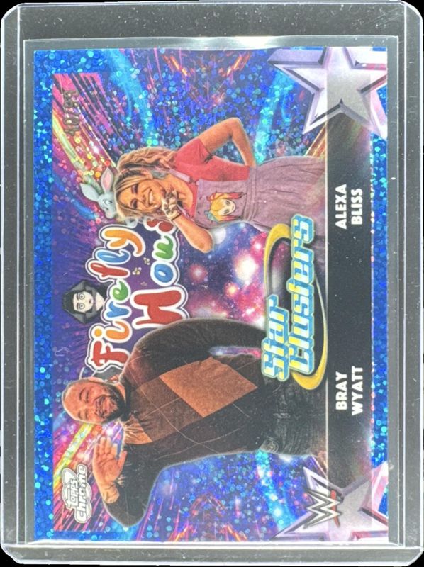 2026 Topps Cosmic Chrome WWE #SC-10 Star Clusters - Blue Moon Refractor /99