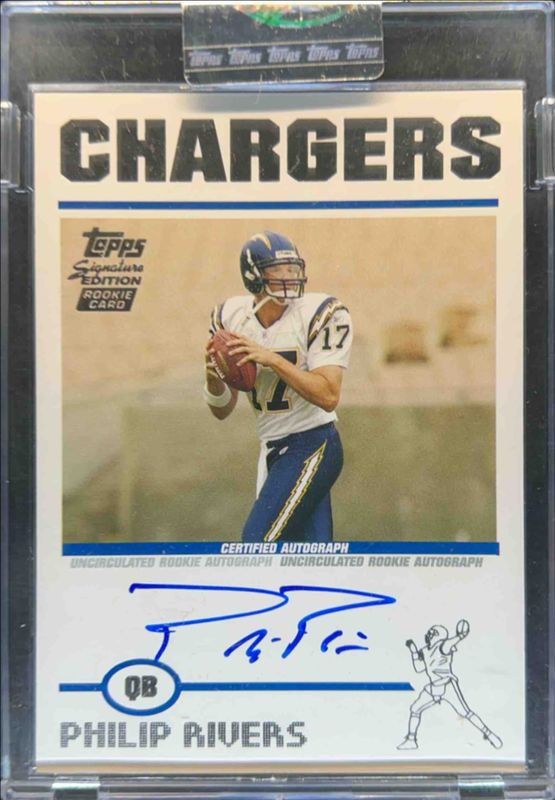 Philip Rivers 2004 Topps Signature #80 Base /499 Rookie RAW