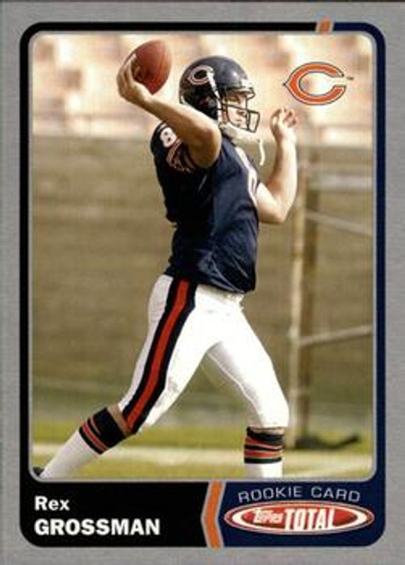 Rex Grossman 2003 Topps Total #480 Silver Rookie RAW