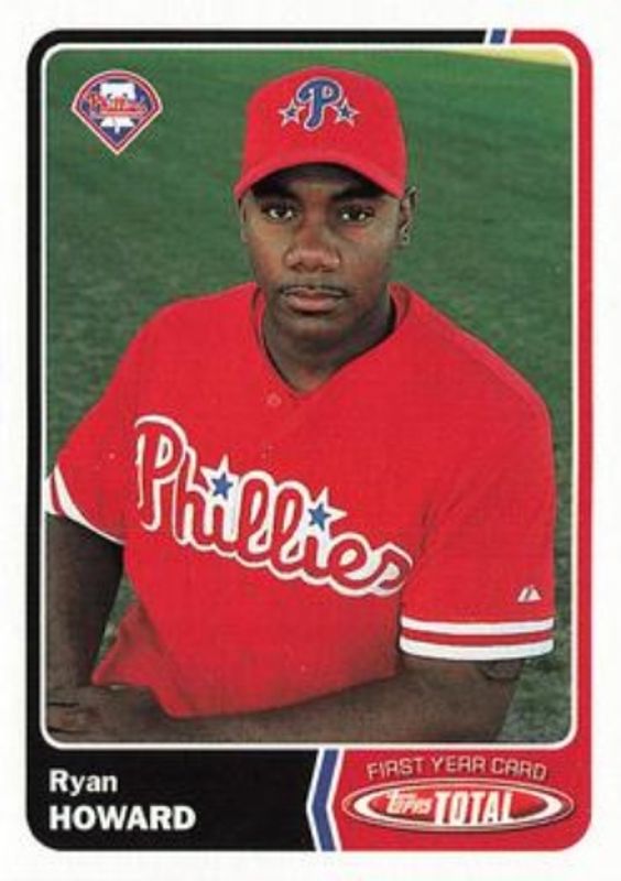Ryan Howard 2003 Topps Total #952 Base Rookie RAW