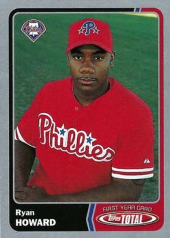 Ryan Howard 2003 Topps Total #952 Silver Rookie RAW