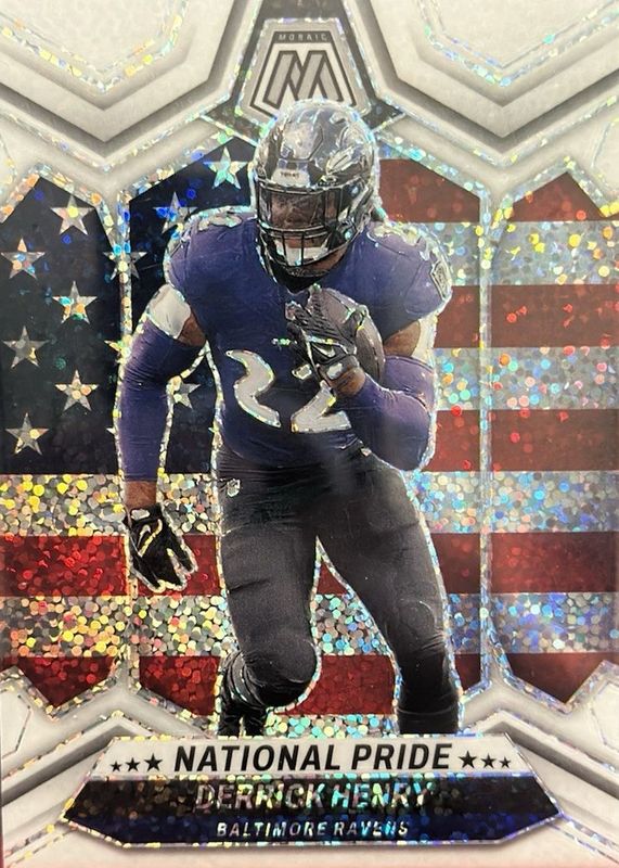 Derrick Henry 2024 Mosaic #257 National Pride - White Sparkle /(SSP) RAW