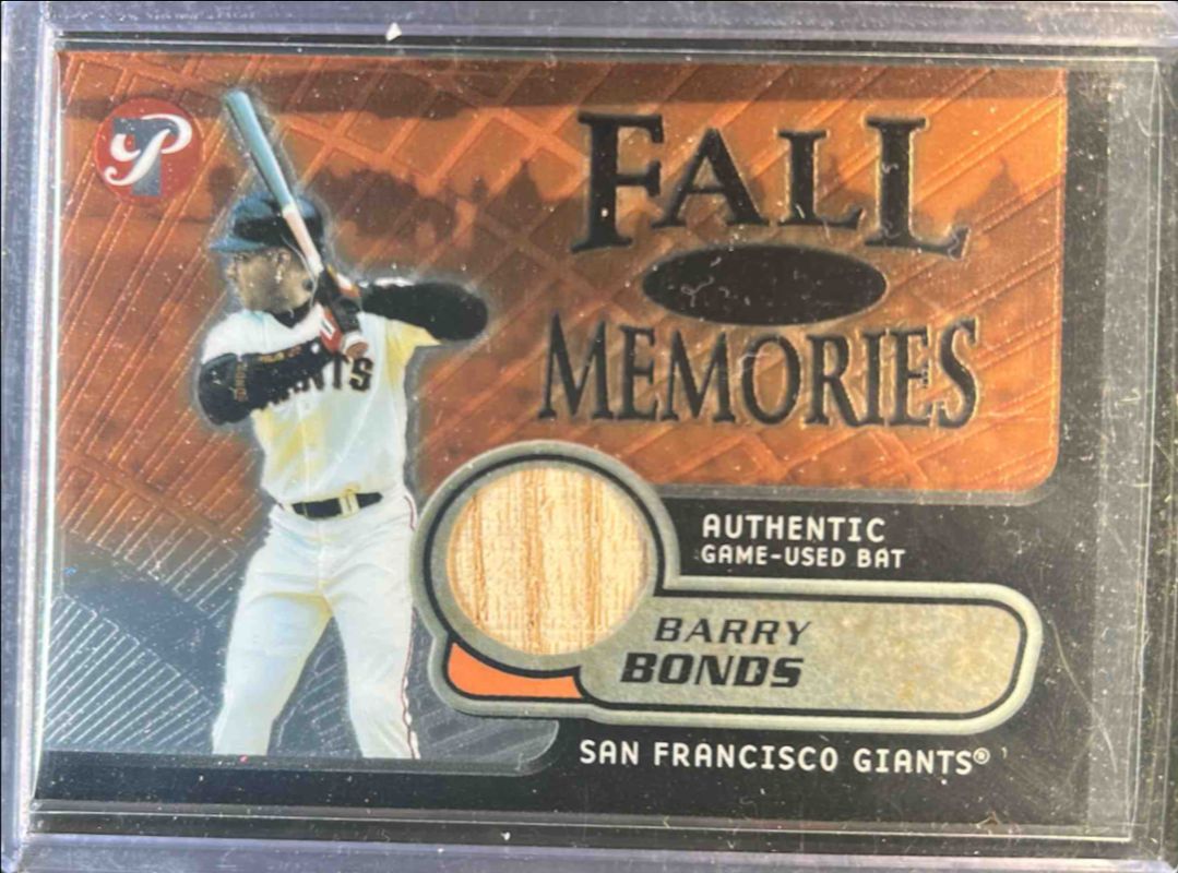 Barry Bonds 2002 Topps Pristine #FM-BB Fall Memories /1000 RAW